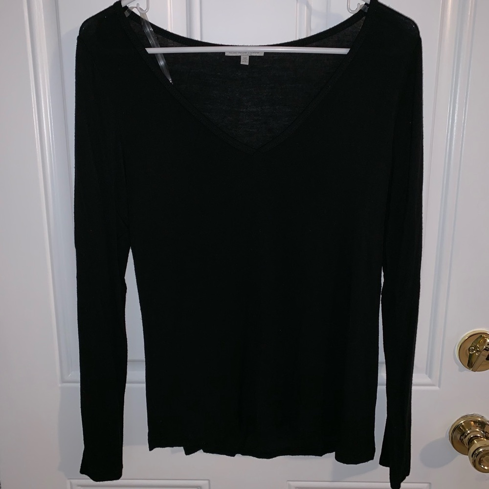 Black Charlotte Russe v neck long sleeve
